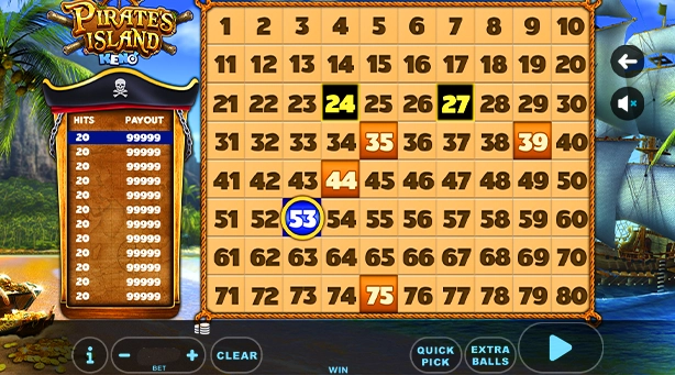 Pirates Island Keno